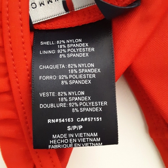 TOMMY HILFIGER Swim Ruffle Bikini Top Scarlet Red SIZE SMALL & LARGE New - Picture 3 of 4